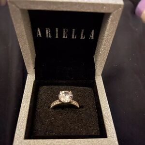 Cubic Zirconia Milgrain Engagement Ring Size 6 NEW